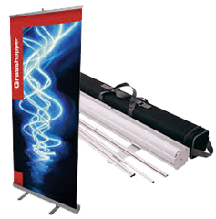Roller banner stand